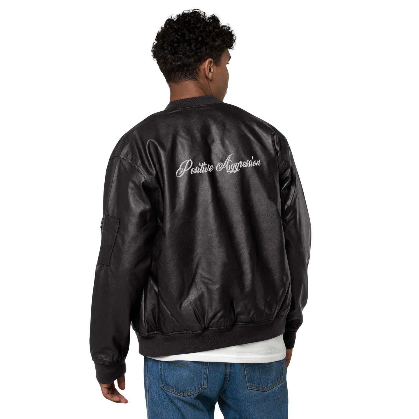 CGC Leather Bomber Jacket