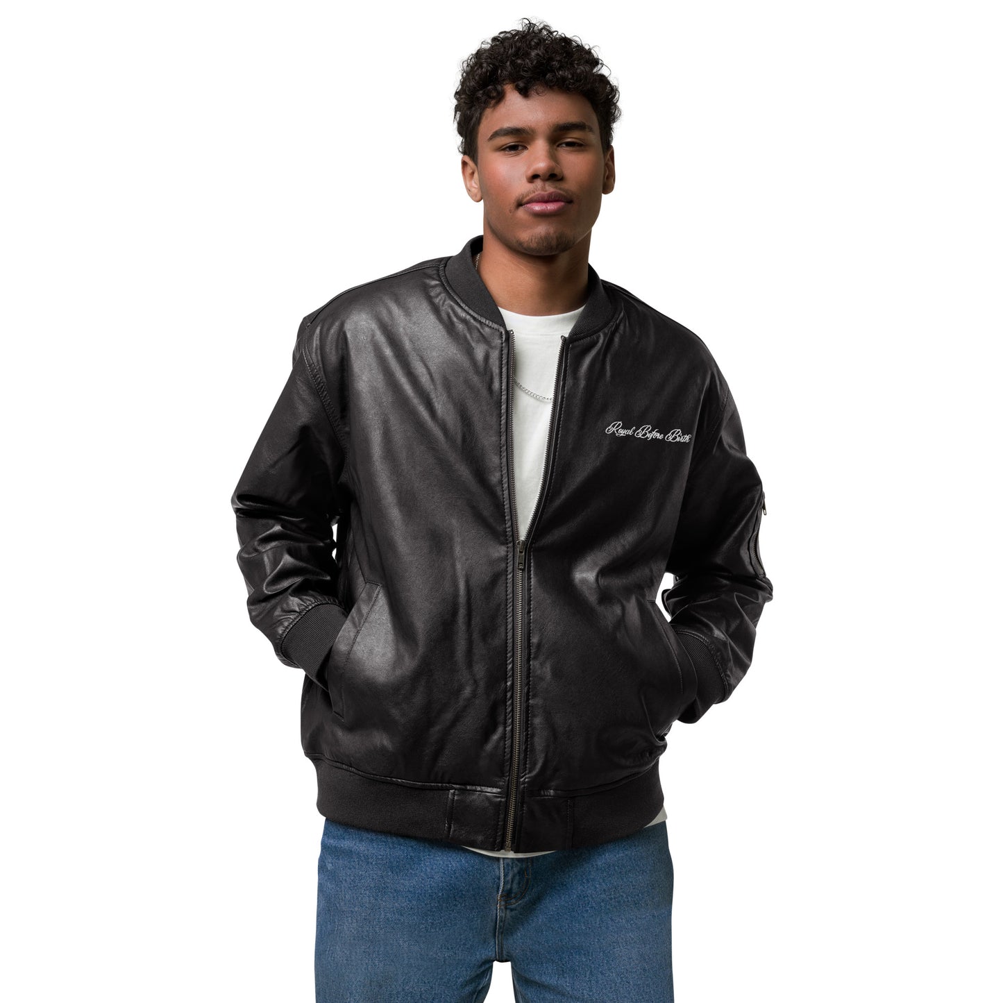 CGC Leather Bomber Jacket