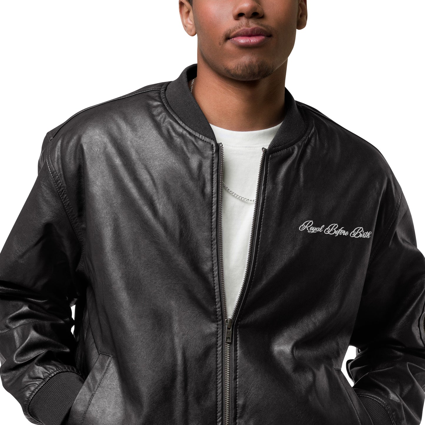 CGC Leather Bomber Jacket
