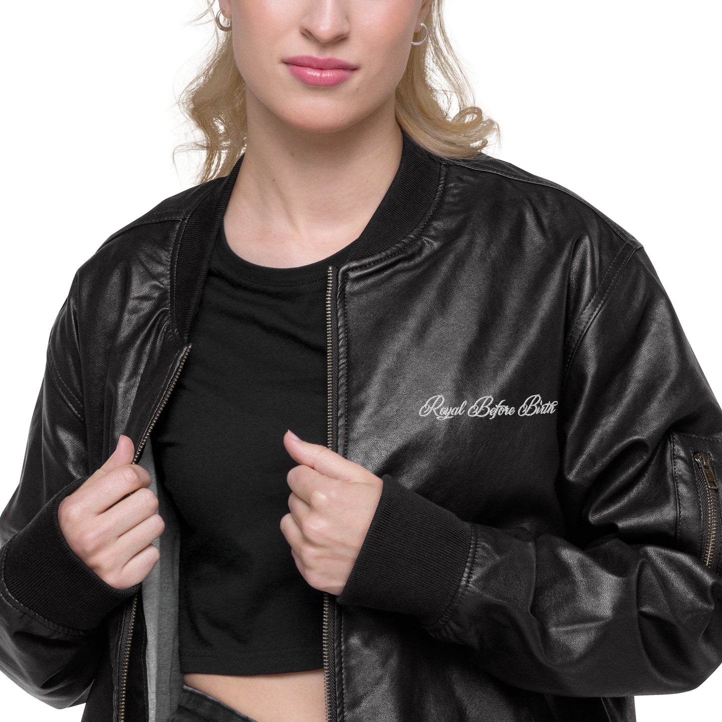 CGC Leather Bomber Jacket