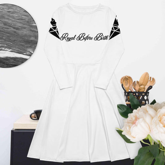 luxurious long sleeve CGC midi dress