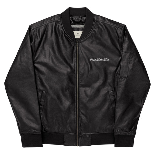 CGC Leather Bomber Jacket